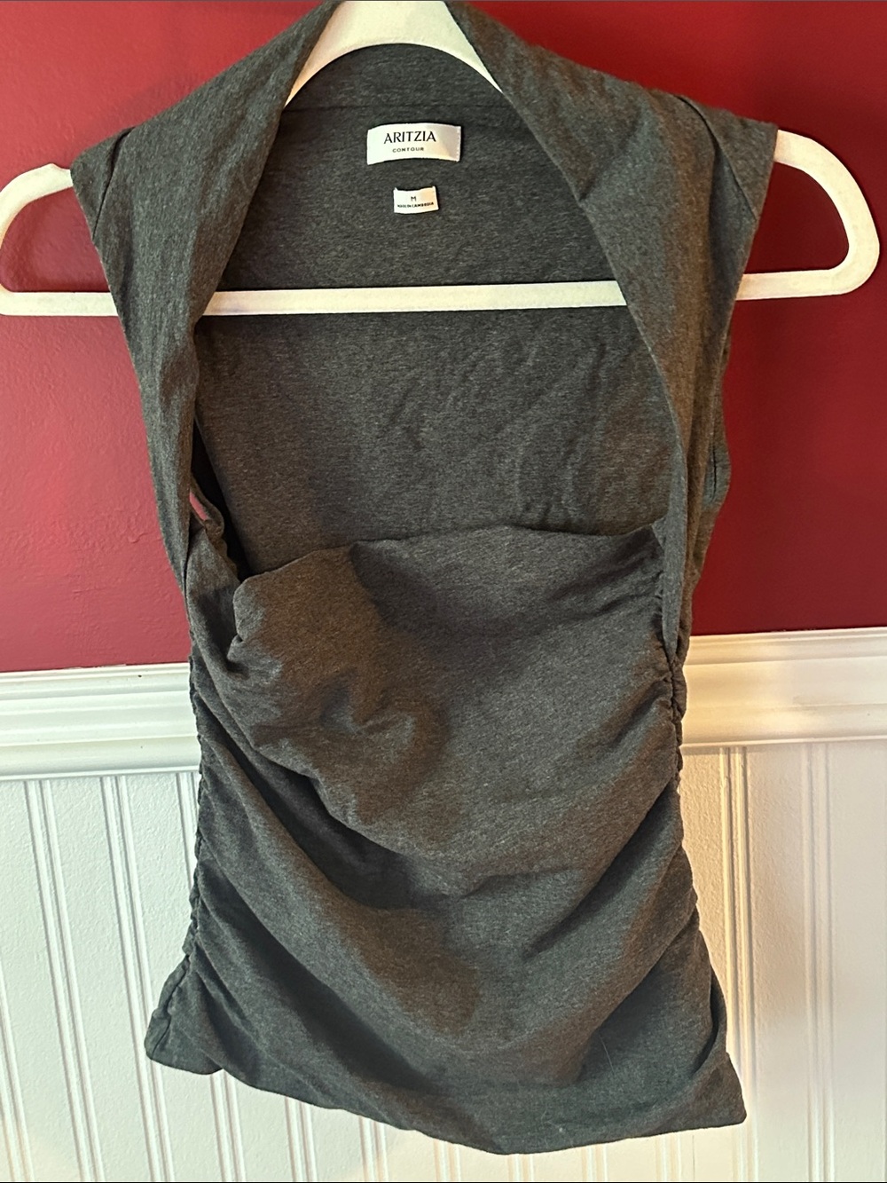 Aritzia casual contour flourish top grey - Picture 3 of 7